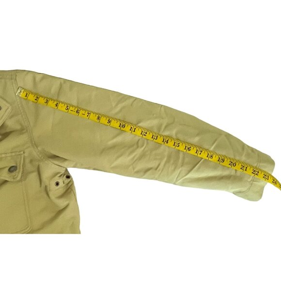 Michael Kors Double Jacket Mens Size Large Coat Brown Zip Up Yellow Inner Jacket - Picture 6 of 10